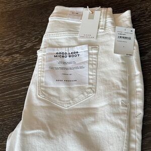 Good American Women's Boot Cut Jeans in White